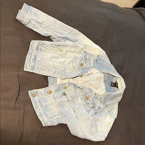 White House Black Market Light Blue Denim Jacket